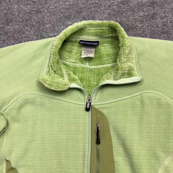 Patagonia R3 Jacket Womens Medium Green Polartec Fleece Lined Full Zip - Picture 6 of 14